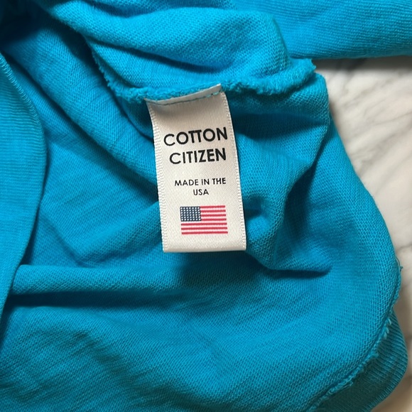 Cotton Citizen Tokyo Crop Shirt - Aqua Blue sz S - Picture 4 of 10